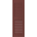 18 in. x 69 in. Real Wood Louvered Shutters Pair M181406