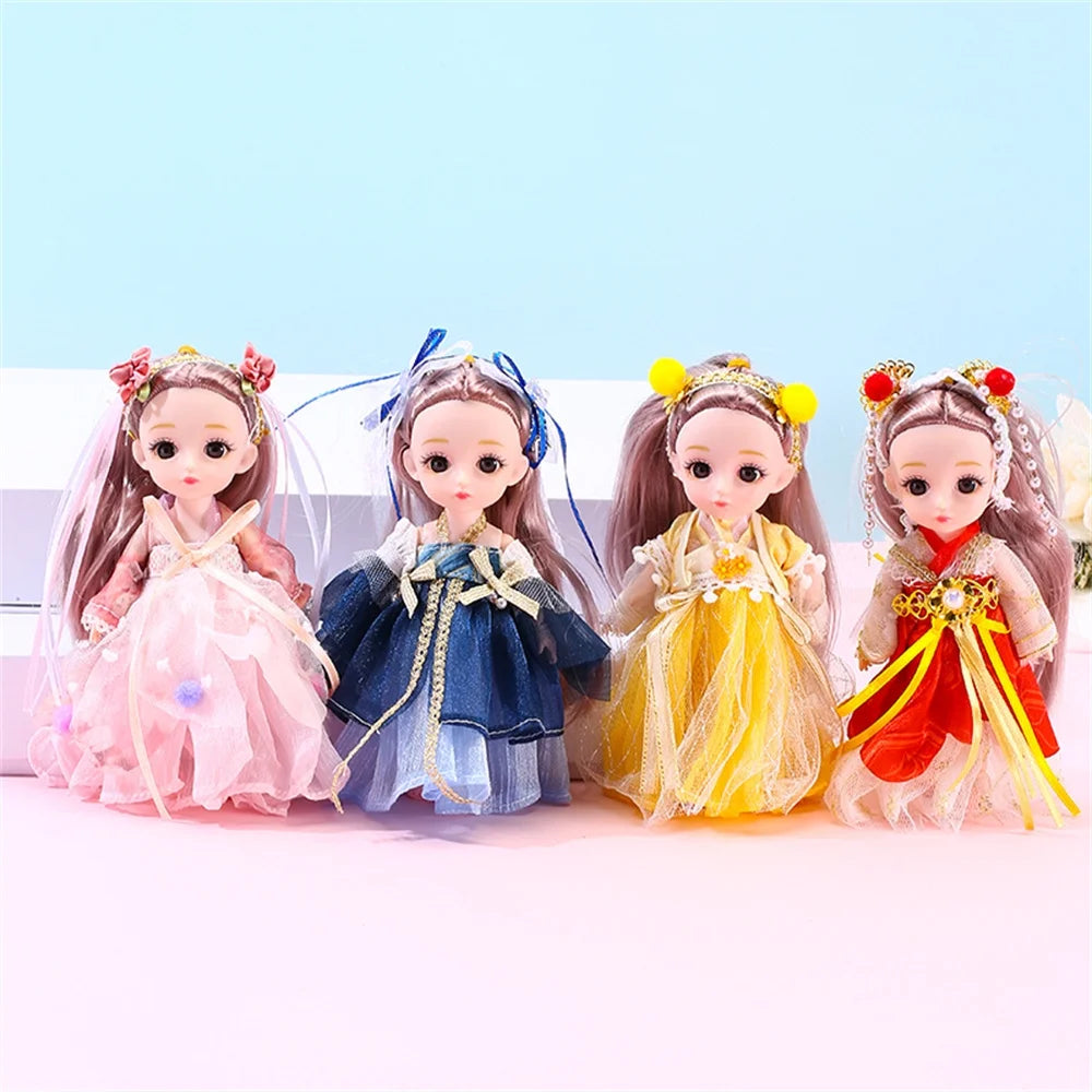 17cm Doll Antique Hanfu Costume Dress Set W4925