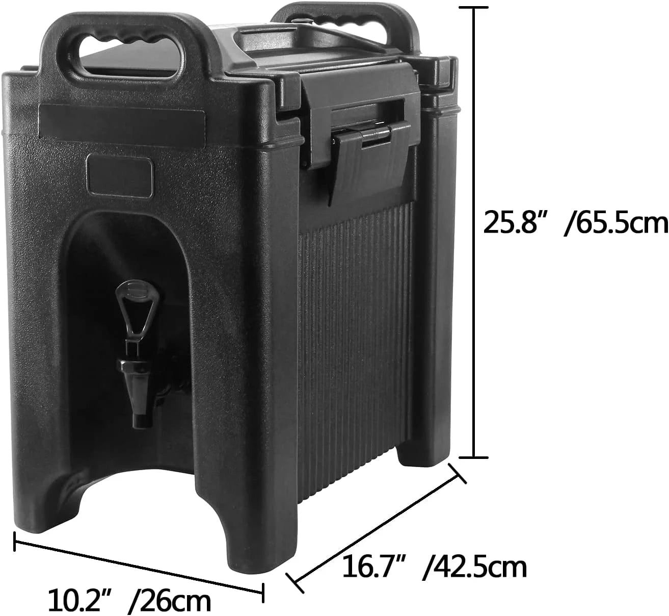 Black Double-Walled Plastic Beverage Dispenser 2Pcs T10284