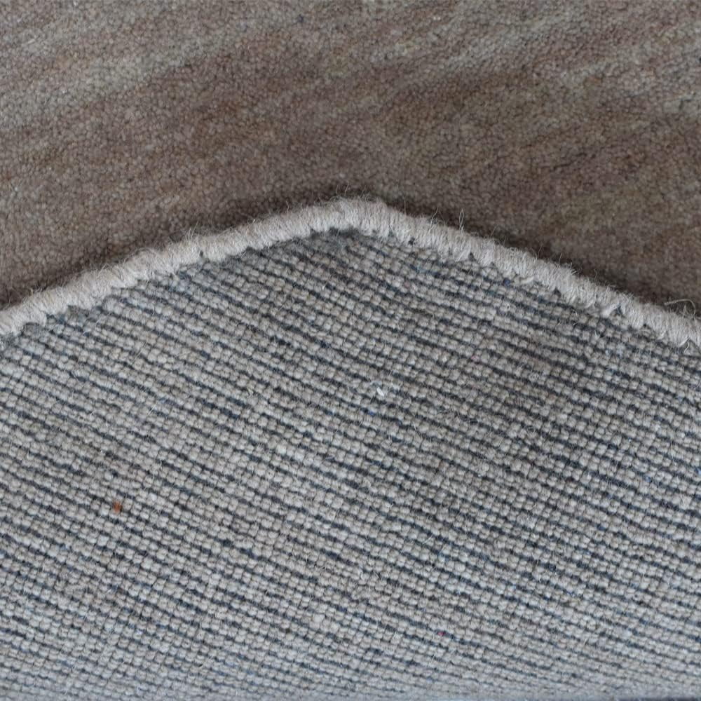 Beige Wool Octagon Area Rug I511573
