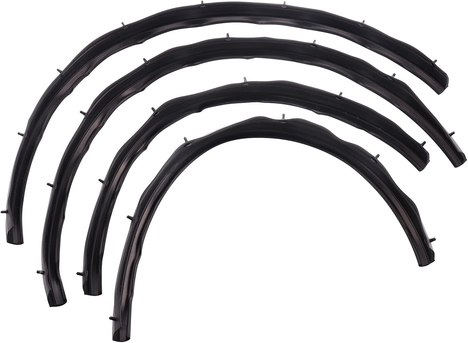 4Pcs Rubber Felt Door Seal Weatherstrip Trim for Ford F250 F350 F450 F550 Super Duty Crew Cab 1999-2016 Pack of 2 G4567
