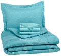 5-Piece Microfiber Bed-in-a-Bag Comforter Bedding Set - Twin or Twin XL, Industrial Teal A2237