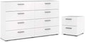 White 8 Drawer Double Dresser and Nightstand L371104
