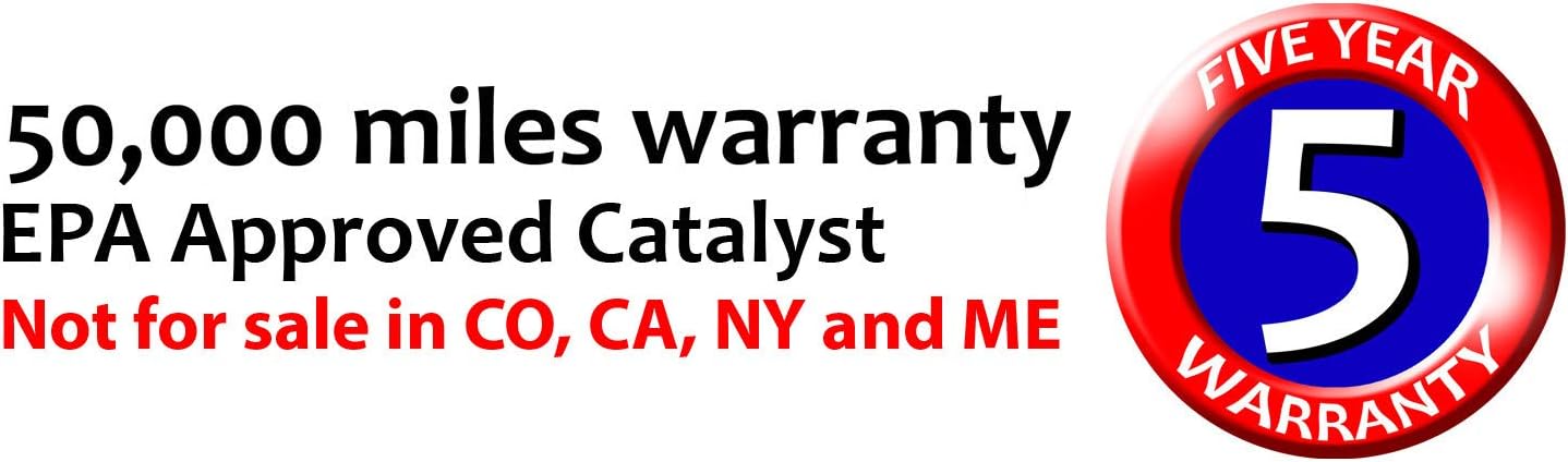 Rear Catalytic Converter with Flat Gaskets and Heat Shields H282
