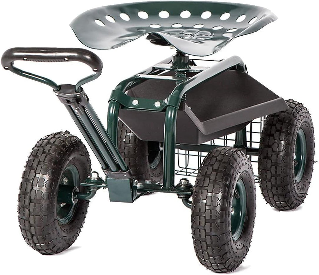 Heavy Duty Rolling Garden Cart Wagon with Extendable Handle X402