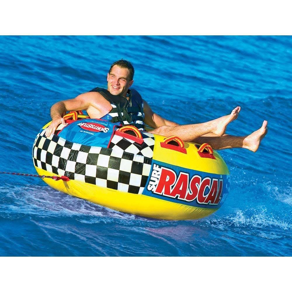 1-Person Tube Towable with 12V Portable Air Pump G32452
