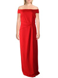 Red Crepe Gown B8243