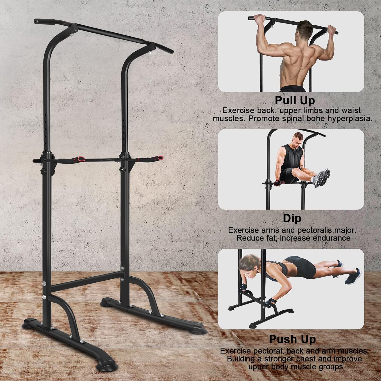 Free Standing Pull Up Dip Station J938
