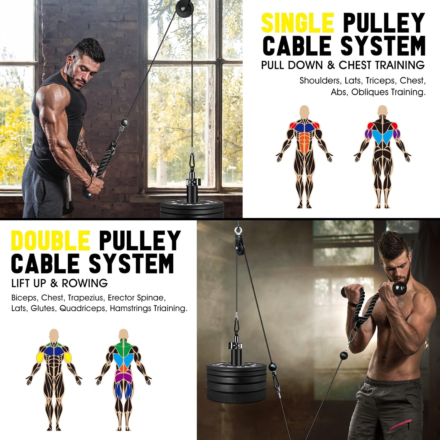 LAT Pull Down Cable Pulley Attachments for Home Gym Equipment P68090