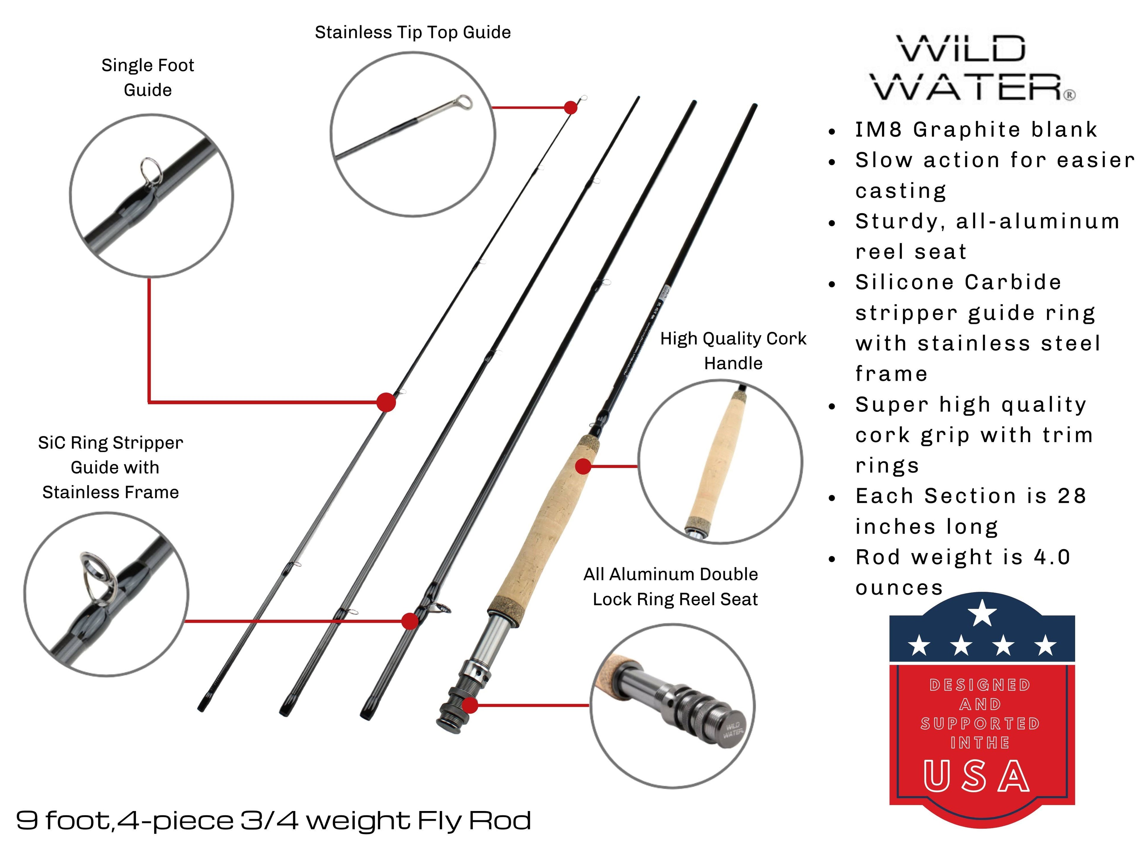 3/4 Weight CNC Reel Fly Rod Package K51680