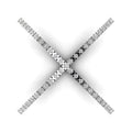 14k White Gold Simulated Diamond Ring size 10.75 B76661