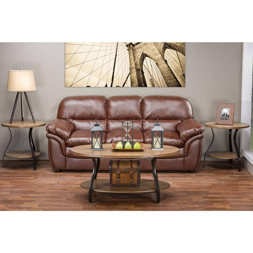 3-Piece Wood and Metal Table Set J296