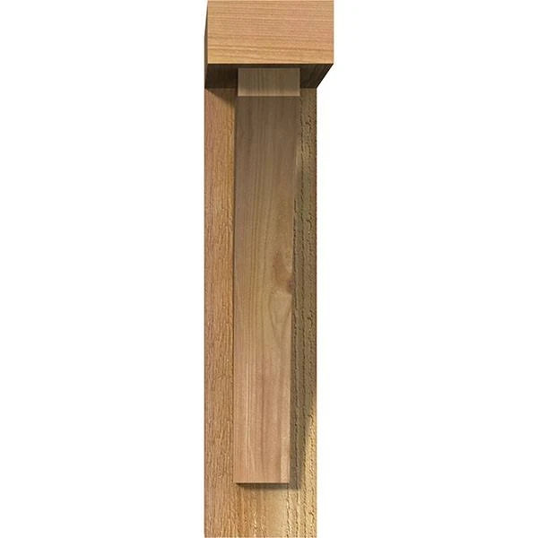 Thorton Block Rough Sawn Bracket with Offset Brace, Western Red Cedar T6324