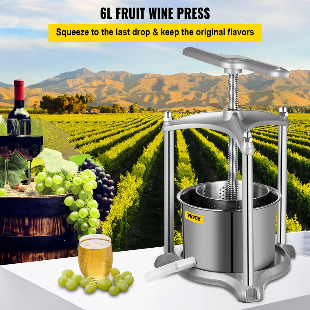 1.6 Gal Stainless Steel Wine Press T75287