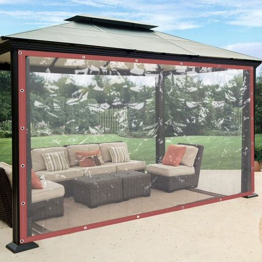 8x20FT Clear PVC Waterproof Canopy Tarp W5712