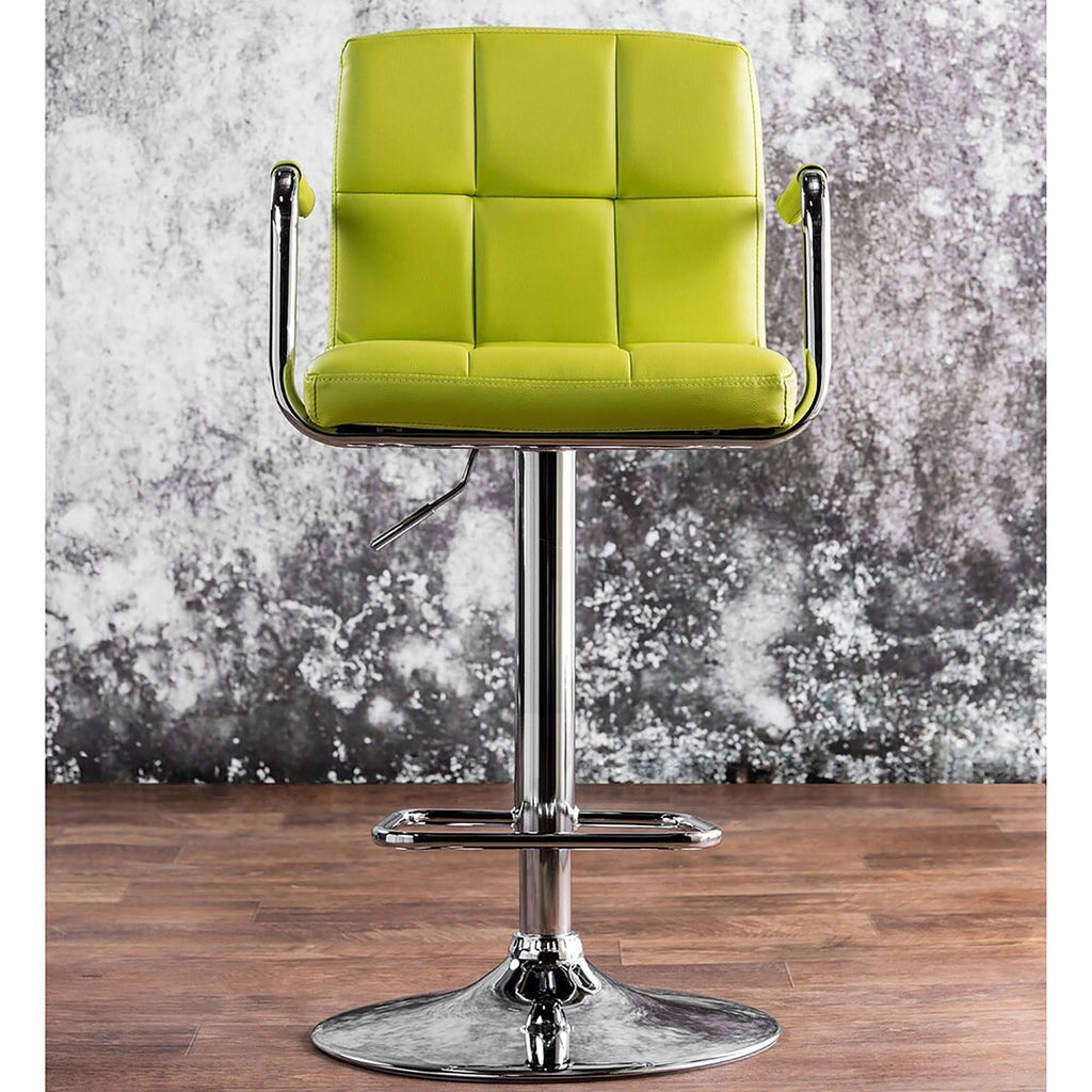 Green Adjustable Swivel Barstool Set of 2 F883303
