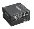 Black Box Hardened Media Converter Switch 12-VDC - RJ-45 to ST Multi-Mode Fiber Media Converter - 100 Mbps I96826