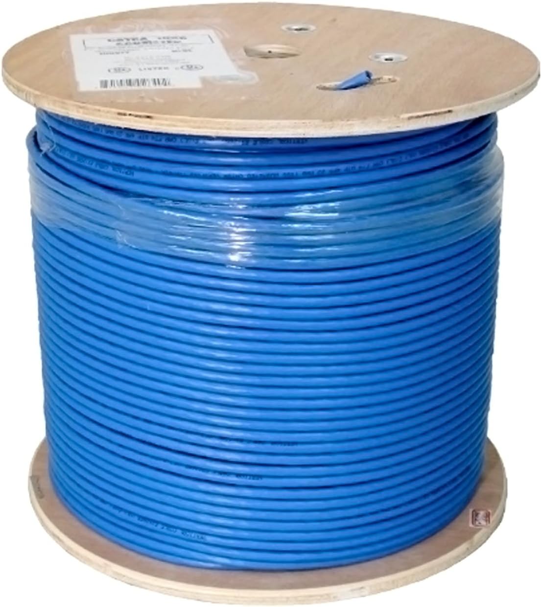 Blue Cat6A 1000ft Bulk Ethernet Cable M34392