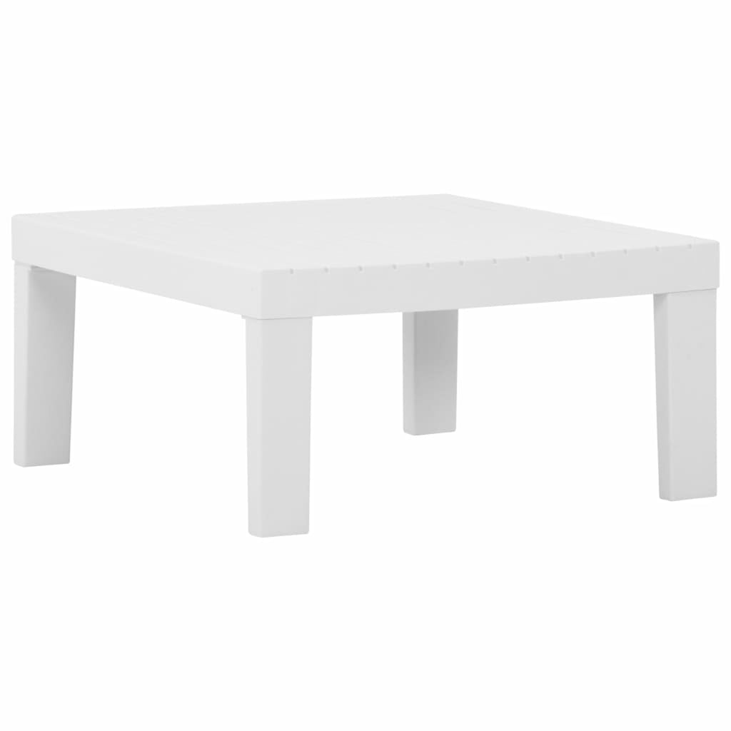 4 Piece Patio Lounge Set with Anthracite Cushions, 2 Benches, Chair and Table White Outdoor Sectional Sofa Set Z19624