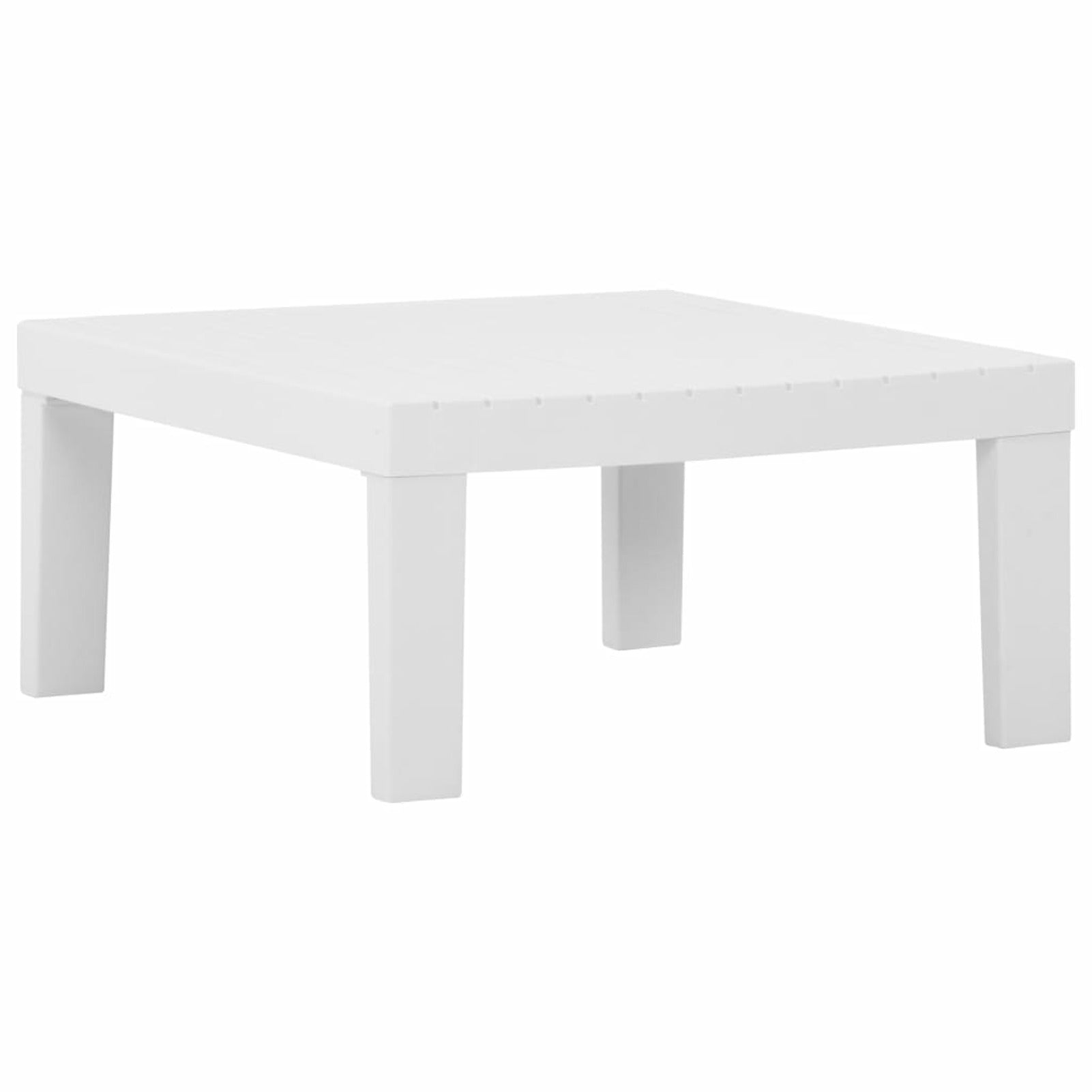 4 Piece Patio Lounge Set with Anthracite Cushions, 2 Benches, Chair and Table White Outdoor Sectional Sofa Set Z19624