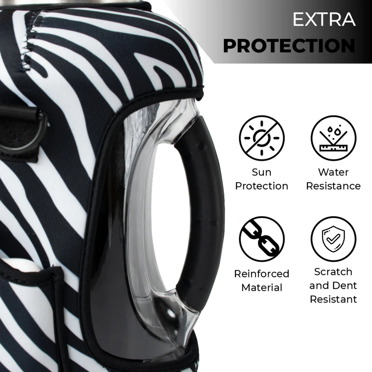 Black Lady Bug Gallon Water Bottle with Straw Y409085