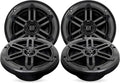 Four 1000 Watt Peak 6.5-inch 2-Way Marine Speakers with Bluetooth Amplifier C6441