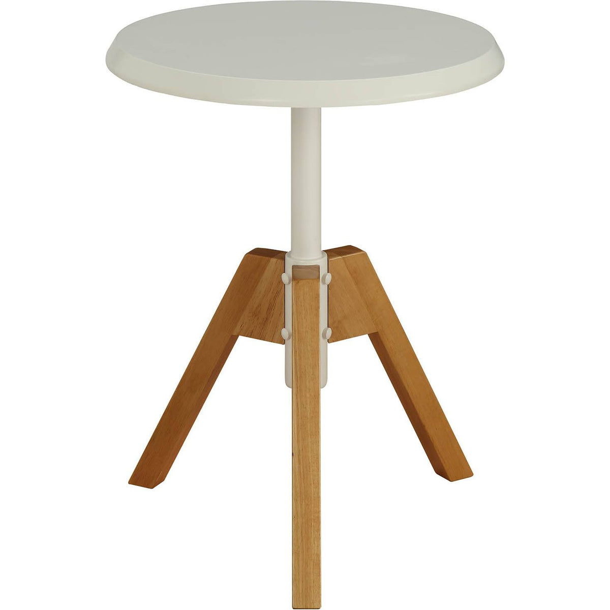 White & Natural End Table Y5799