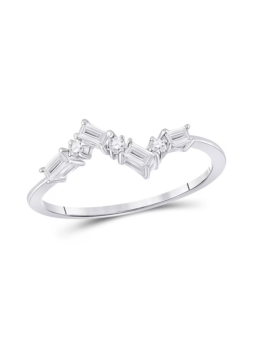 Baguette Diamond Stackable Band Ring 1/6 Cttw Q75905
