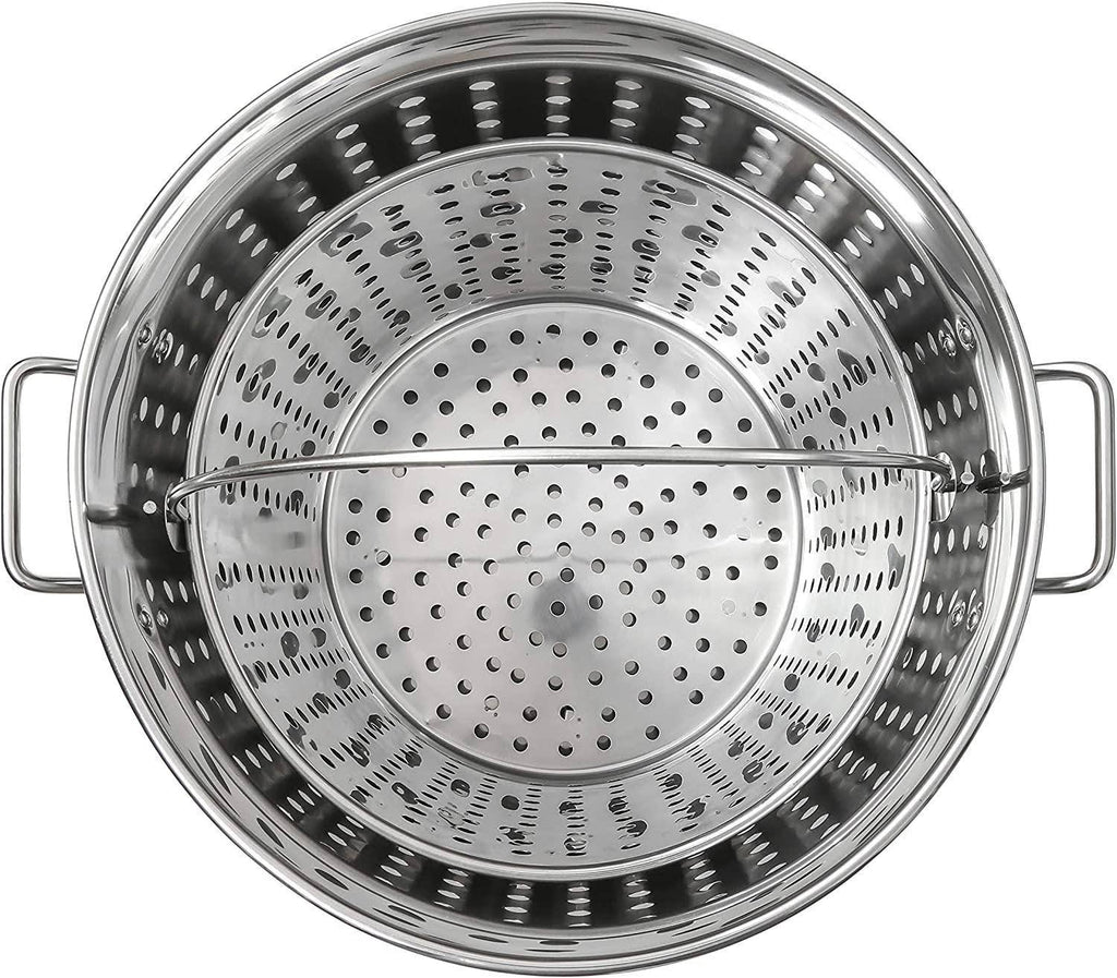 160 Quart Stainless Steel Stock Pot with Steamer Basket B38547
