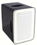 Mini Portable Lighted Mirror Fridge Cooler, 6.5L Capacity, Black O3923