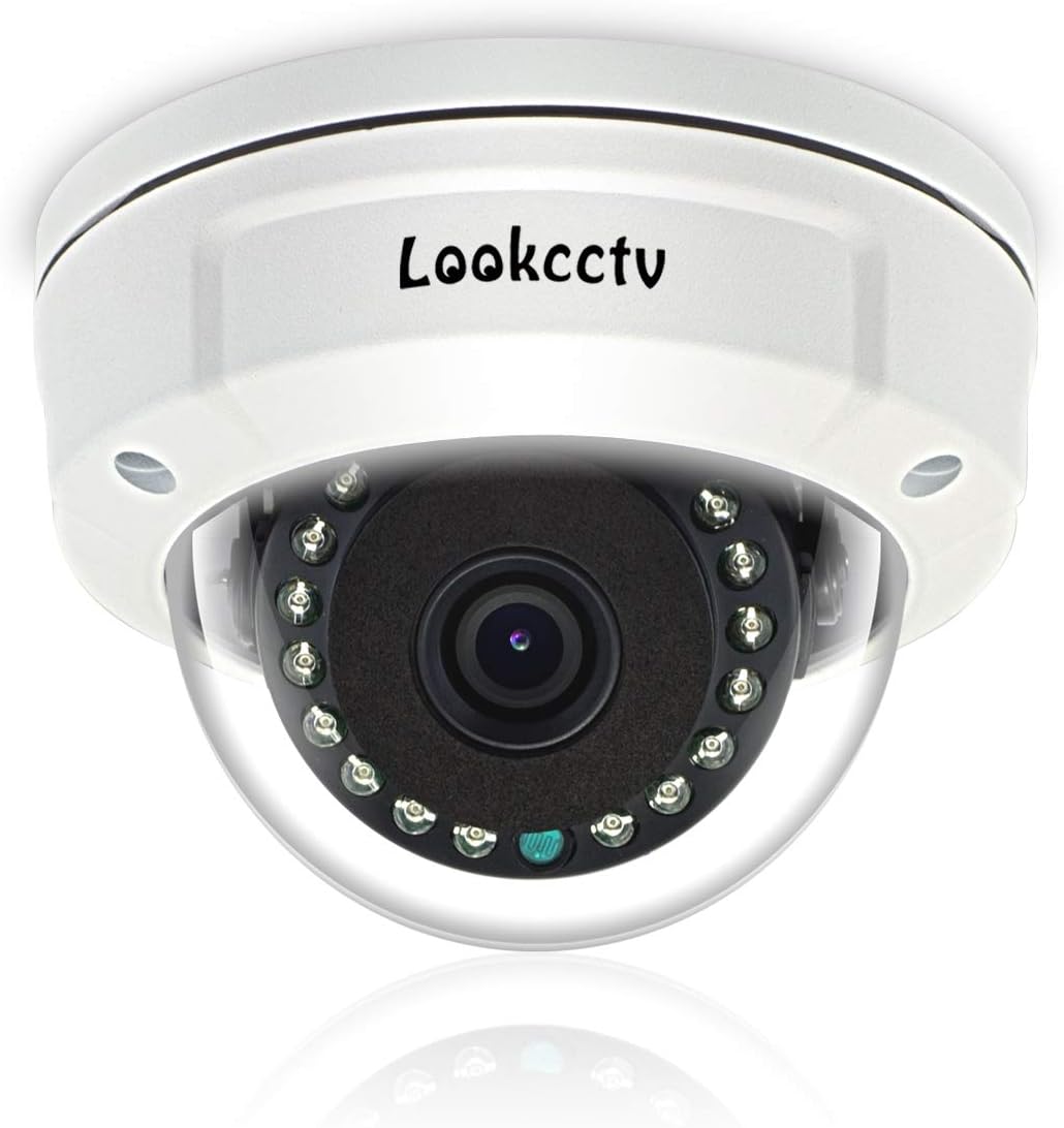 5MP HD IP POE Dome Security Camera, White, 3.6mm Lens, Pack of 2 H685