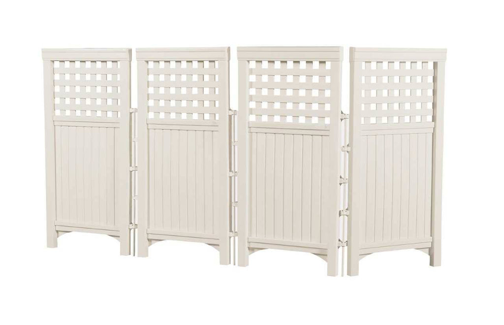 Taupe Steel and Resin 4 Panel Yard Enclosure V558