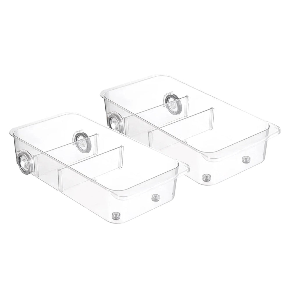 Clear Fridge Drawer Organizer Storage Bins 2 Piece I7246