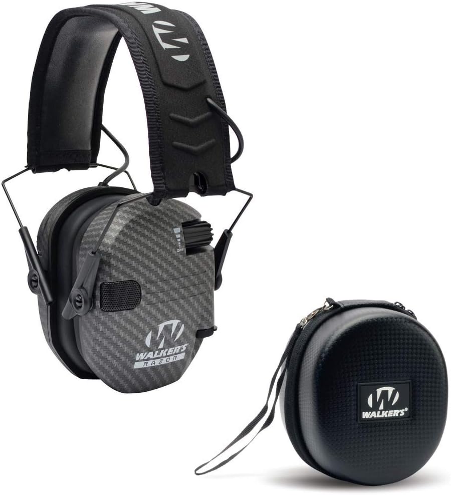 Razor Slim Electronic Shooting Hearing Protection Muff with Protective Case Z999148