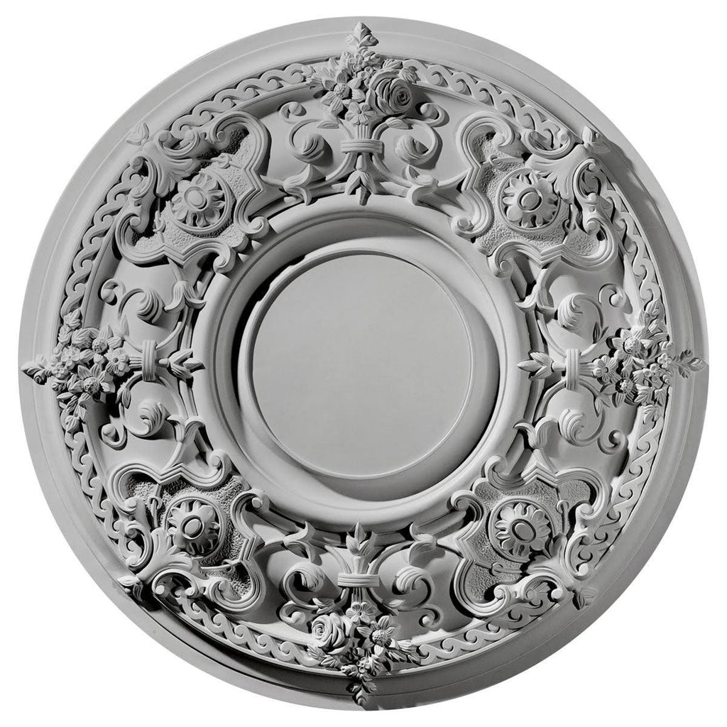 32 3/4x22OD x 2 1/2x22P Ceiling Medallion, Hand-Painted Flash Gold S45965