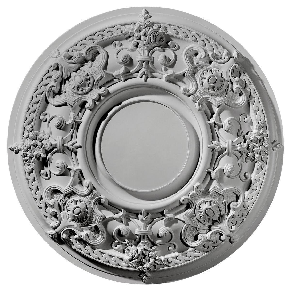 32 3/4x22OD x 2 1/2x22P Ceiling Medallion, Hand-Painted Flash Gold S45965