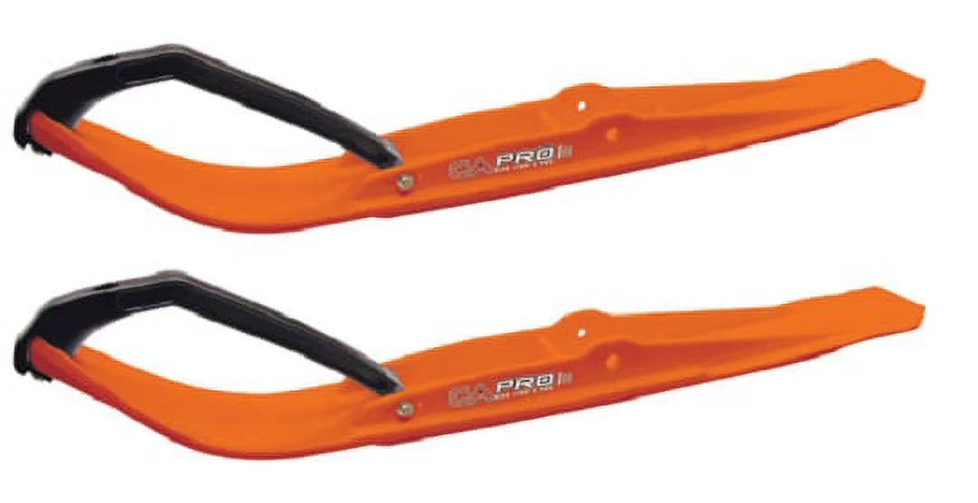 Orange Razor Snowmobile Skis with 4.5" Shaper Bars Complete Kit N5055