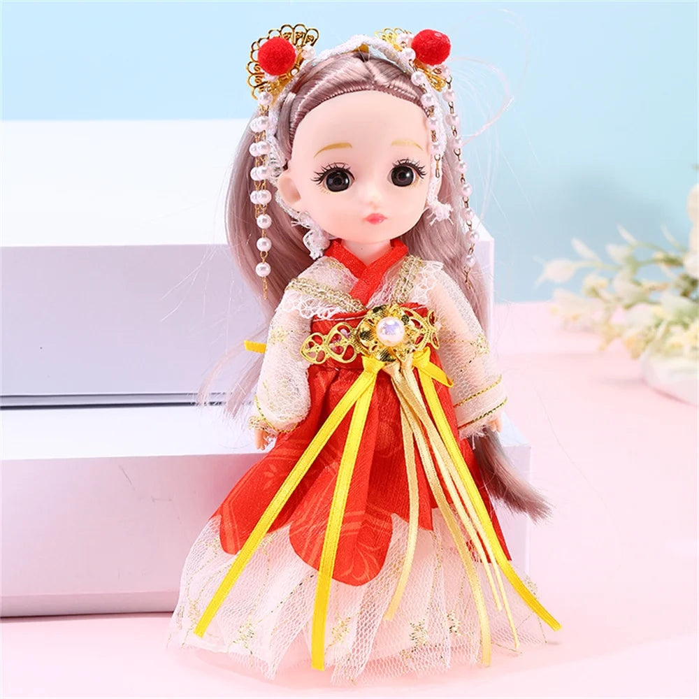 17cm Doll Antique Hanfu Costume Dress Set W4925