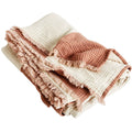 Cappuccino Crinkle Stripe Plaid 210 x 150 cm Q43371