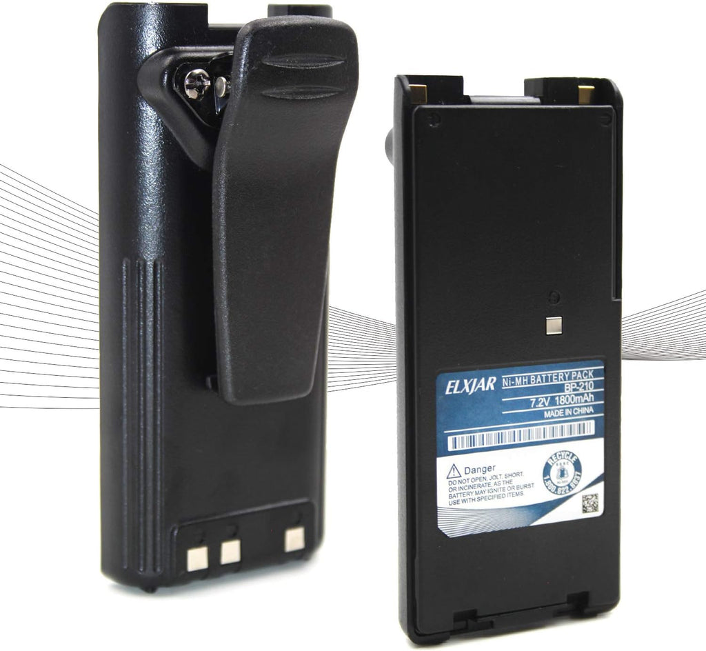 (2-Pack) 7.2V 1800mAh Ni-MH Replacement Battery for ICOM Radios A413751
