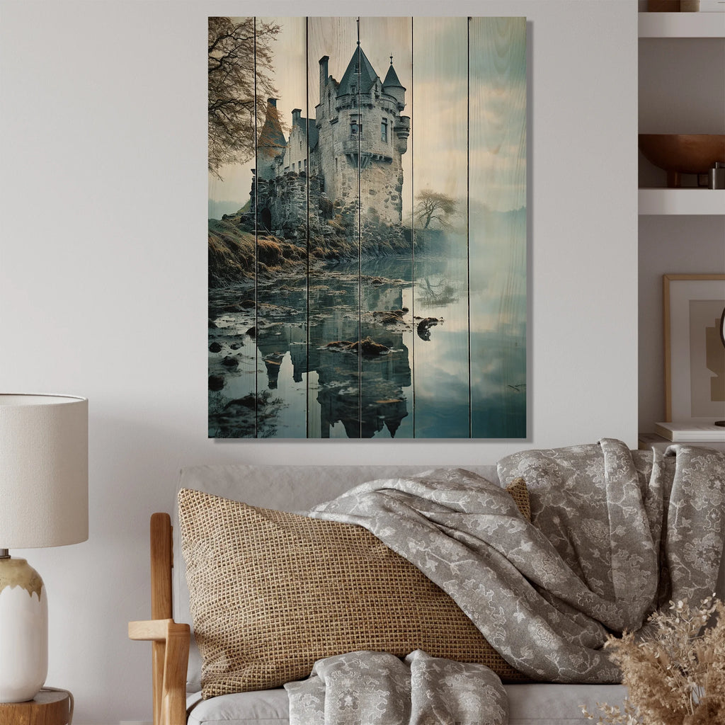 Natural Pine Wood Cityscapes Print G228947