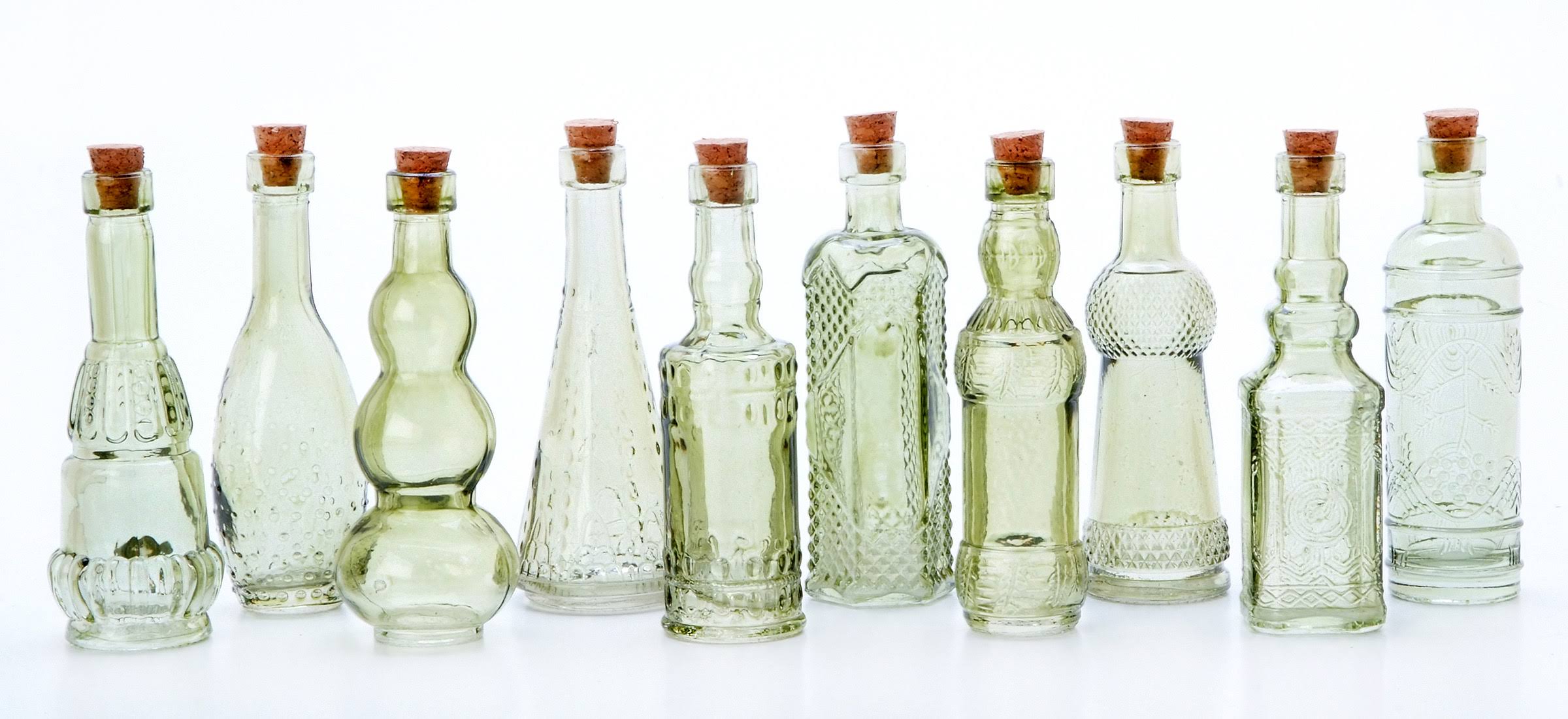 Green Glass Bottle 5 Inches R8092