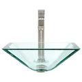 Crystal Brushed Nickel Vessel Faucet Ensemble Z831
