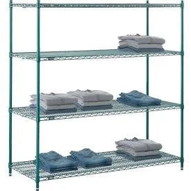 Poly-Green Wire Shelving Starter 60x22W x 24x22D x 54x22H X8766