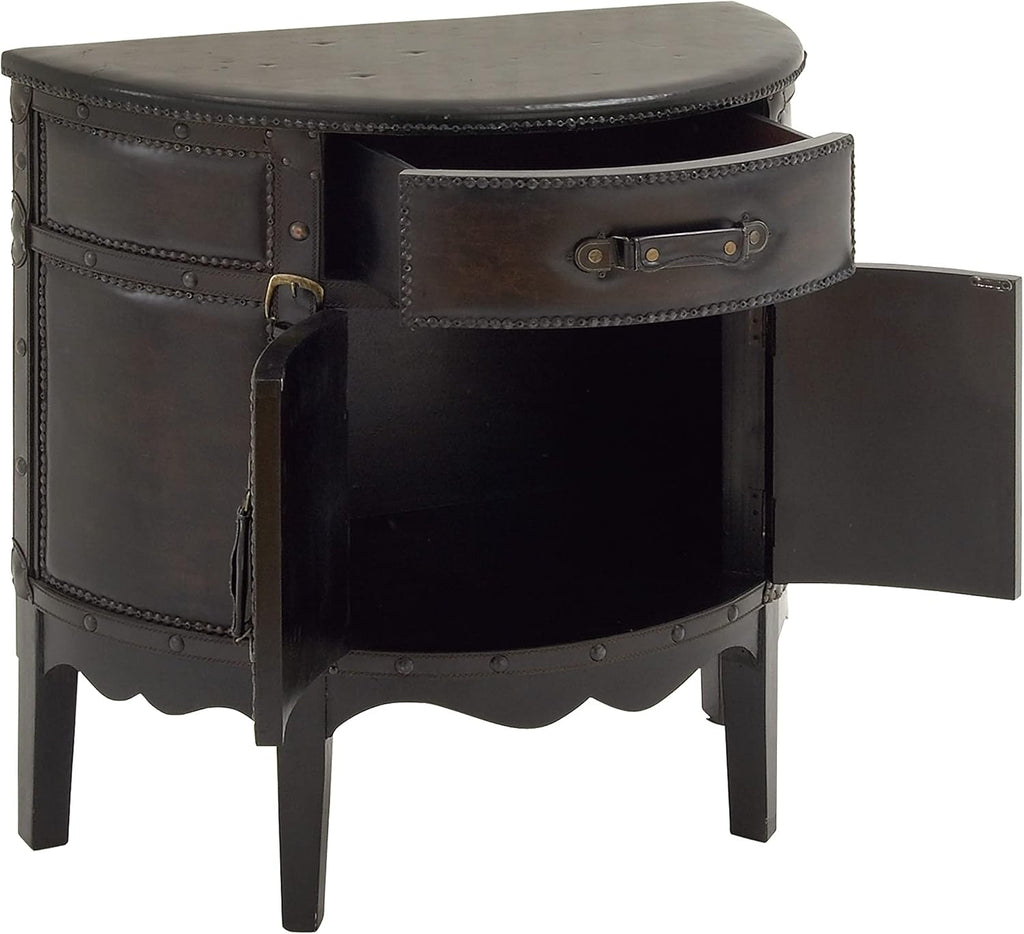 Wood Leather Cabinet H8370