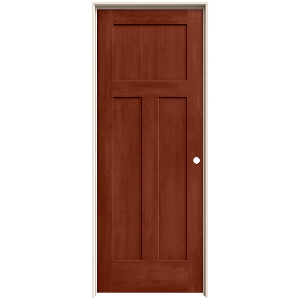 32 in. x 80 in. Left-Hand Solid Core Molded Composite MDF Prehung Interior Door P4153