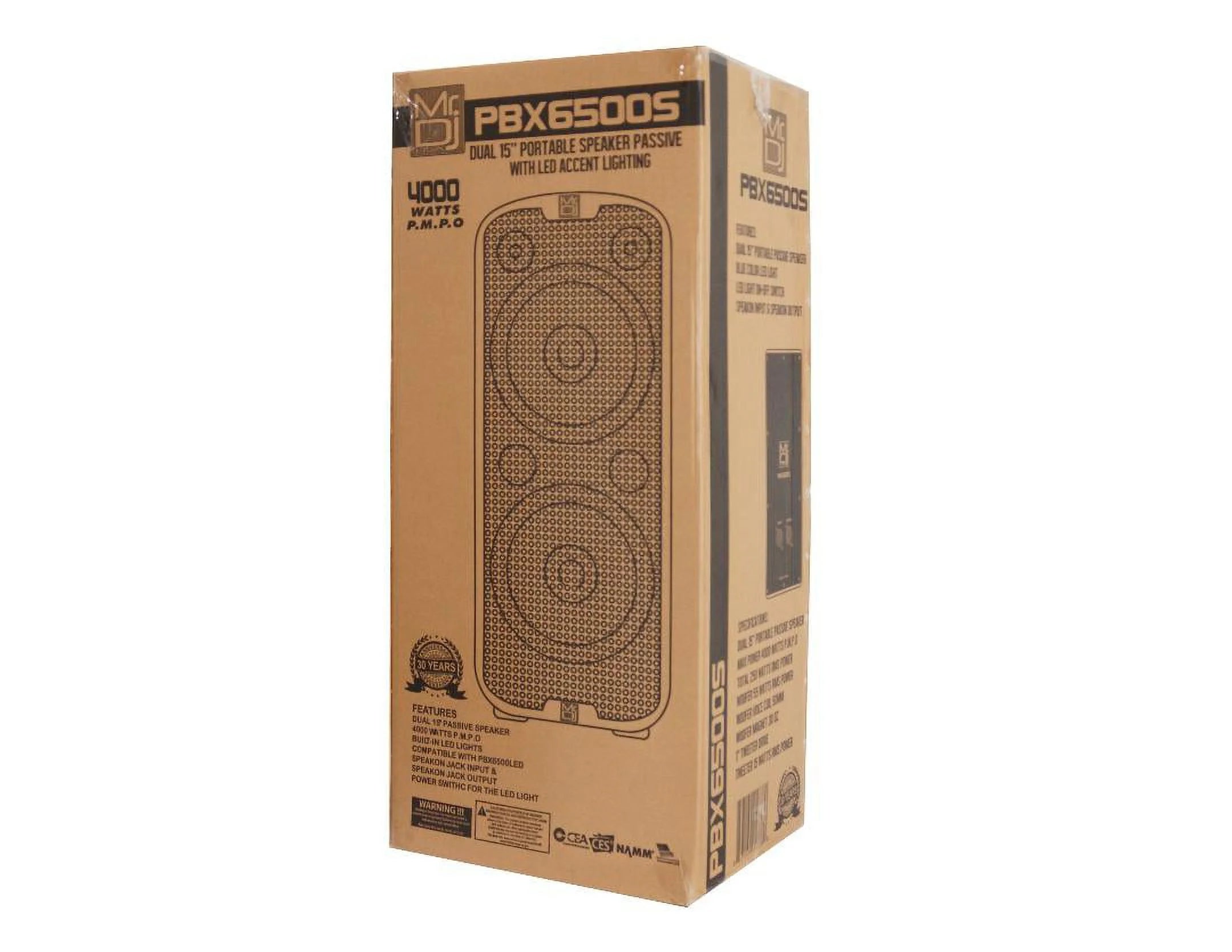 Dual 15” 3-Way Full-Range Powered and Passive DJ PA Bluetooth Loudspeaker C69433