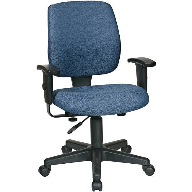 Blue Task Chair with 2-Way Adjustable Arms L963