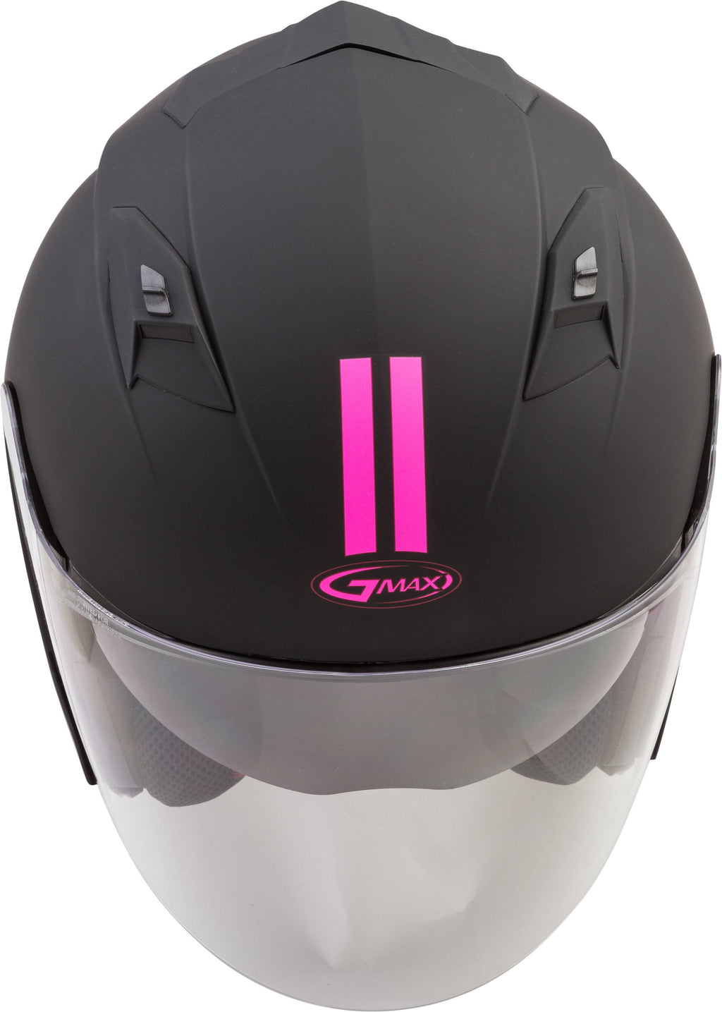 Matte Black/Pink Open-Face Helmet Y5239