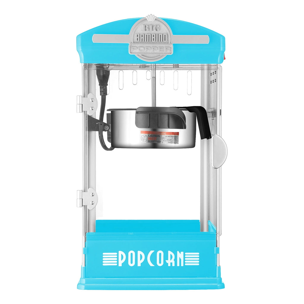 Blue Retro Tabletop Popcorn Popper with Stainless-Steel Kettle N929